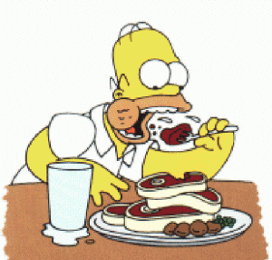 Homer comiendo