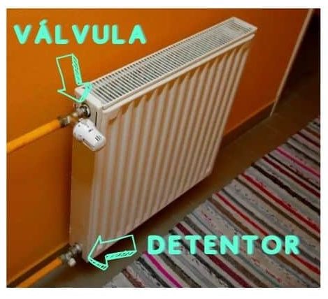 Purgar radiadores: válvula y detentor